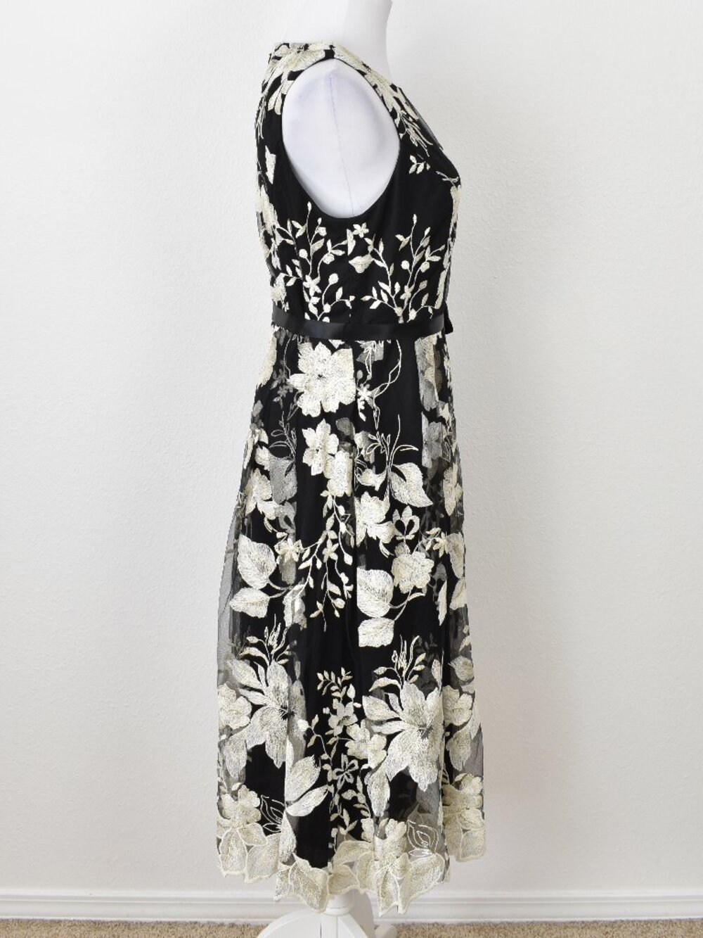 Alex Evenings Floral Embroidered Formal Midi Dress - 8p - Picture 5 of 12